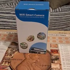 WiFi Smart Camera Wi-Fi FHD PTZ 2-Way Audio Cloud Storage Blue/White Indoor