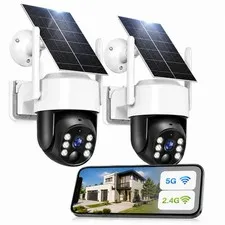 WESECUU 2K/4MP Solar Security Cameras System Wireless Outdoor, Battery Powered