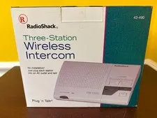 New Tandy Radio Shack Three-Station Wireless Intercom Plug 'N Talk #43-490