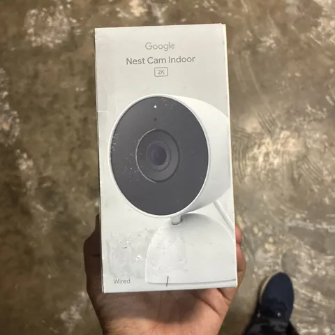 Google Nest Cam Indoor (Wired, 3rd Gen) - Security Camera, 2K Video & Gemini, Ni