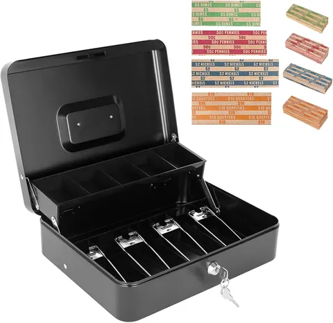 MEJOR Caja De Dinero Para Recibo Billetes Efectivo De Bloqueo Seguridad Metal