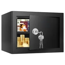 1.3 Cubic Feet Fireproof Safe Box with Key Lock, Hidden Steel Security Box wi...