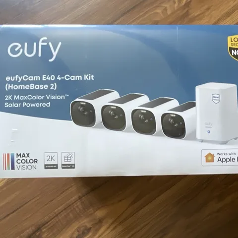 eufy eufyCam E40 4-Cam Kit w/ HomeBase 2 2K MaxColor Solar Wireless