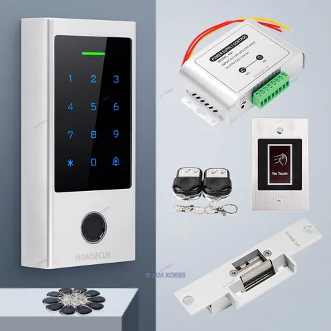 HOMSECUR Weatherproof IP66 APP WIFI Fingerprint PIN Access Control Touch Keypad