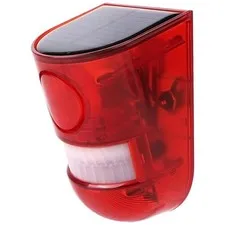 Solar Motion Sensor Alarm with Strobe Light