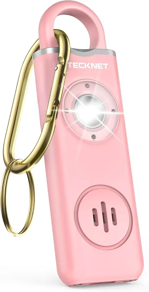 TECKNET Rechargeable Personal Safety Alarm for Women, 130dB Self Defense NEW