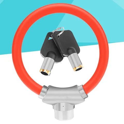 Lock Steel Cable Lock Cycling Parts for Outdoor Riding (Red)
