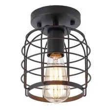 Create For Life® Industrial Vintage Flush Mount Ceiling 1 pack black