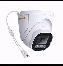 TIGERSECU 5MP Wide Angle Dome Security Camera (96 degrees), White 