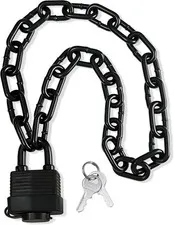 Heavy Duty Weather-Resistant Padlock with Chain, Anti-Theft Advanced Hardened...