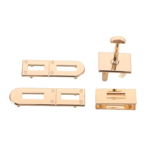 1 Set Handbag Lock Clasp, Metal Turn Locks for DIY Purse Making