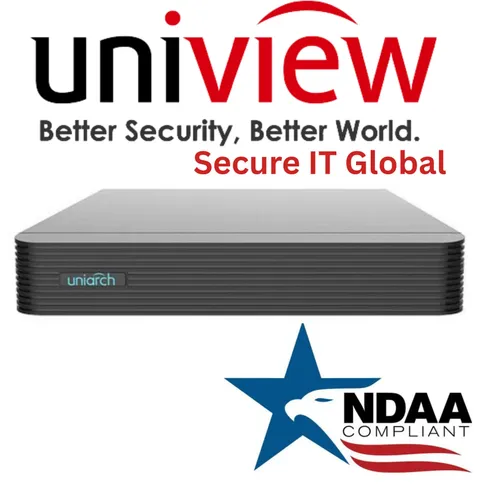 UNV 8MP 1 SATA 4-Ch PoE NDAA IP Uniview Network Surveillance SecurityNVR Uniarch