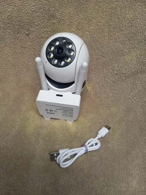 WiFi Dome Security Smart Camera 1080p Night Vision 2 Way Audio Model CB201 White