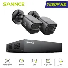 SANNCE HD 1080P Lite 8CH DVR 2MP Video Security Camera System AI Human Detection
