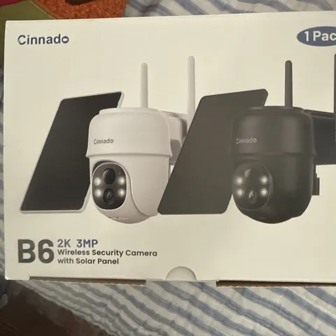 Cinnado B6 2K 3MP Wireless Security Camera with Solar Panel 1 Pack