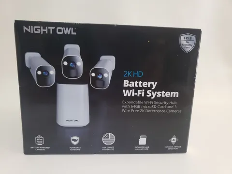 Night Owl 2K HD Battery Wi-FI Security System Cameras ( 3 Pack ) New 