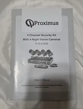 Proximus P16-41438-R 4-Channel CCTV DVR Kit 4 Cameras Night Vision 1080p Read