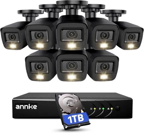 ANNKE 3K Lite Wired Security Camera System Outdoor, 8X 2MP Cameras, 1TB HDD | AI
