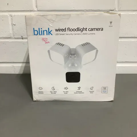 Blink 1080p Wired Floodlight Camera 2600 lumens HD live view Works w/ Alexa BFM0
