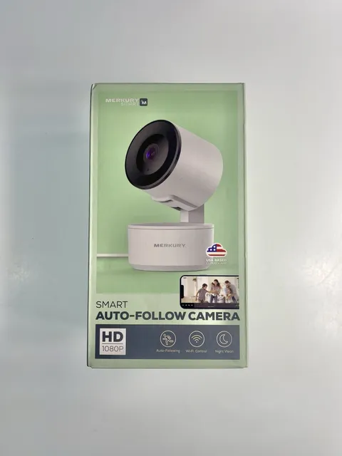 Merkury Smart Auto-Follow Indoor Camera White