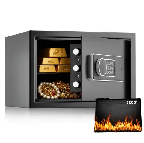 1.3 Cuft Small Safes for Home, Security Safe Box with Fireproof Bag, Digital ...