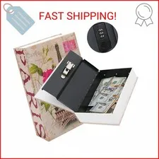KYODOLED Diversion Book Safe with Combination Lock, Secret Safe Metal Lock Box,