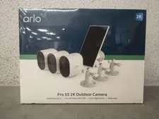 Arlo Pro 5S 2K Outdoor Camera 3 Cameras SET w/ Solar Panel - NEW