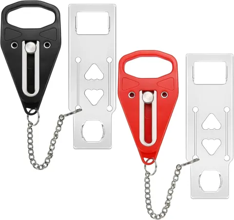 Portable Door Lock Extra Security Essential Safety & Privacy Travel Lockdown, Pr