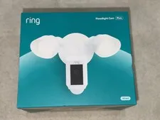 Ring Floodlight Cam Wired Plus Motion-Activated Camera 1080p White