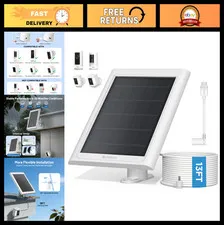 Solar Charger for Ring Camera - Waterproof Solar Panel with 13ft Cable & USB-C A