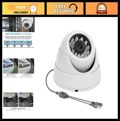 1080P HD 2.0MP Security Camera - 4-in-1 CCTV Dome, Night Vision, Indoor/Outdoor