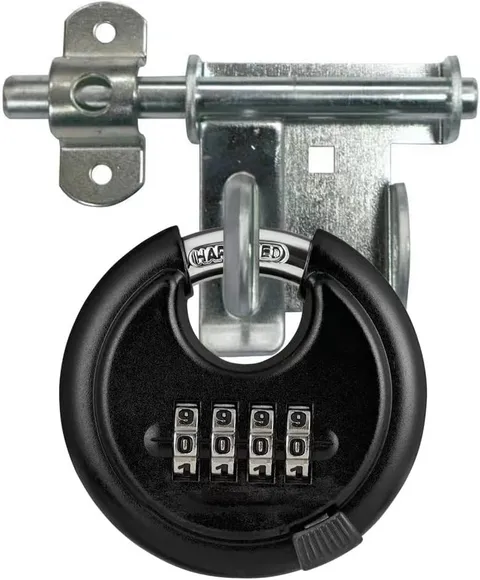 70mm Combination Discus Lock， Disc Padlock Combination Garage Outdoor Fence Shed