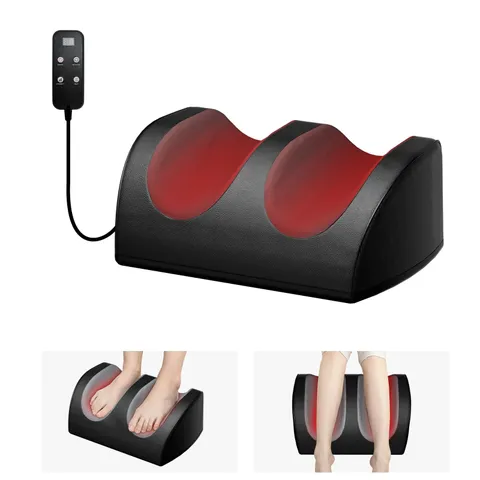 LINGTENG Foot Massager with Heat and Foot Massage, Electric Foot Massager with C