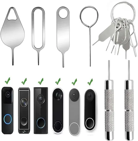 8 Pcs Security Pin Key Release Removal Tool Compatible with Arlo Video Doorbell,