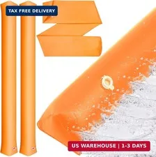 2 Pcs PVC Inflatable Flood Barriers for Home Reusable Garage Water Barriers Floo