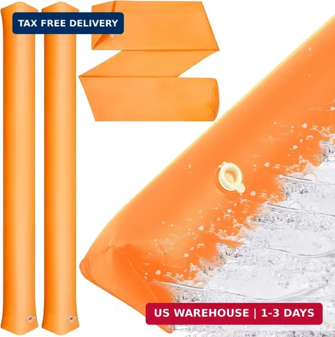2 Pcs PVC Inflatable Flood Barriers for Home Reusable Garage Water Barriers Floo
