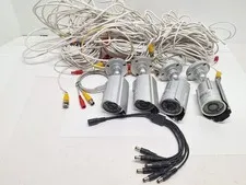 4 LaView Security Cameras LV-CBA2963 Cables and Splitter