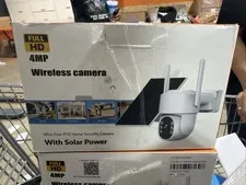 Glanteye CQ40 4MP Wi-Fi Wireless IP PTZ Camera, Solar/Battery, Outdoor, White
