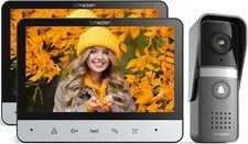 Tmezon Wired Video Intercom 7 Inch 1 Camera 2 Monitors Remote Unlock