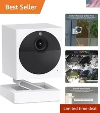 Weatherproof Outdoor Security Camera - Color Night Vision, Battery Life 6