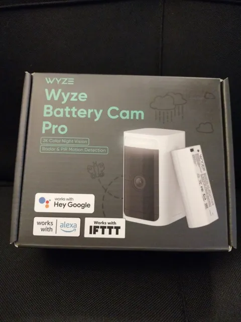 Wyze Battery Cam Pro Wireless Indoor/Outdoor Security Camera, 2.5K HDR, Color