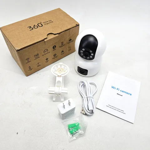 360° Dual Lens Smart 2K HD 2.4GHz WiFi 2-way talk Pet Baby Monitor Camera Night
