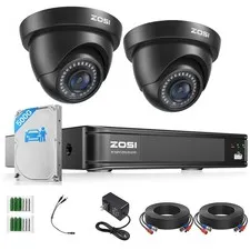 ZOSI 8CH 1080P 500GB DVR Outdoor CCTV Security Camera System 80ft Night Vision