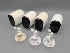 Arlo VMC2030 Wireless Spotlight Security Camera (4) w/3 Mounts Untested