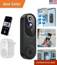 Smart Wireless Doorbell Camera with Real-Time Alerts & Weather Resistance