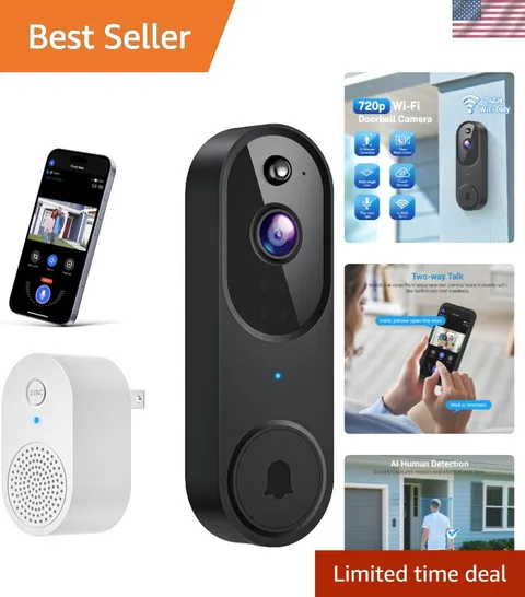 Smart Wireless Doorbell Camera with Real-Time Alerts & Weather Resistance