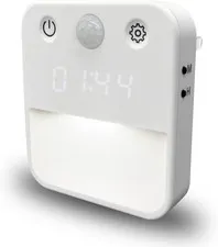 Compact Motion Sensor Indoor Light – Adjustable Colors & Clock for Modern Homes