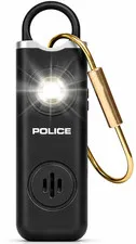 Police Personal Safety Alarm Keychain 130dB Rechargeable Emergency Siren Black
