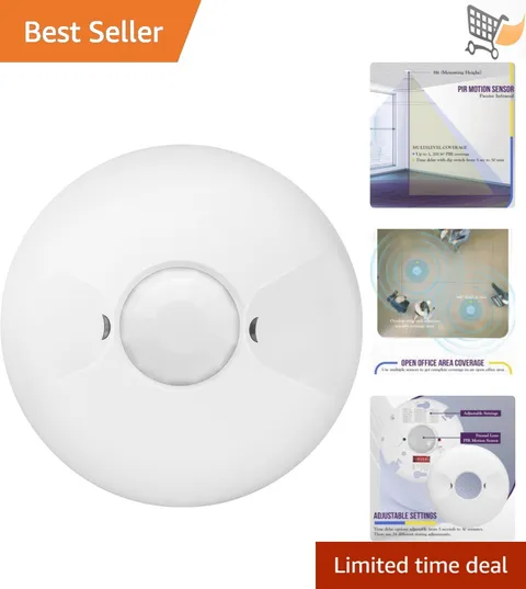 Low Voltage Ceiling Sensor PIR Motion Detector 360° Coverage Energy Efficient