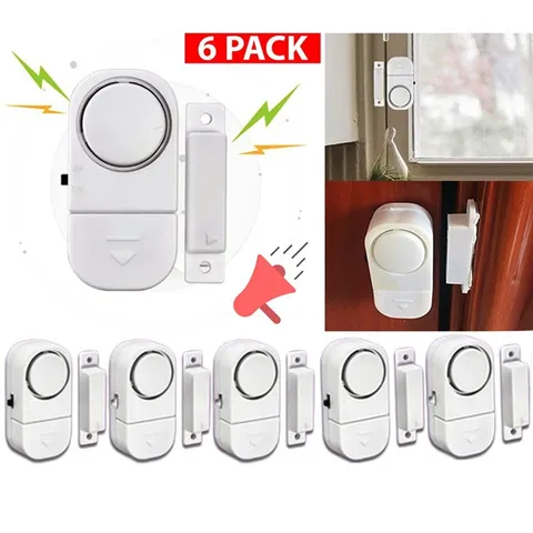 6 PCS WIRELESS Home Window Door Burglar Security ALARM System Magnetic Sensor